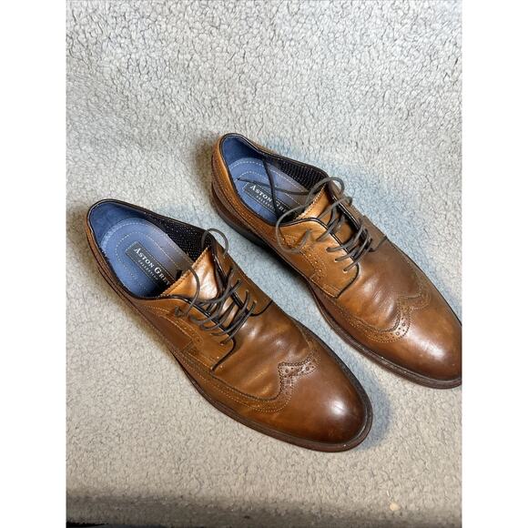 Aston Grey Collection Lovorwen Brown Wingtip Oxfords 11.5 - Picture 2 of 16